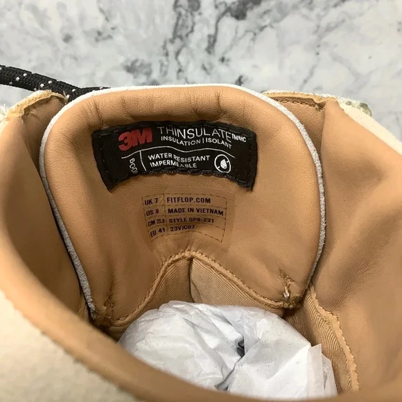 Fitflop Hyker Black and White Winter Boots - Picture 7 of 9